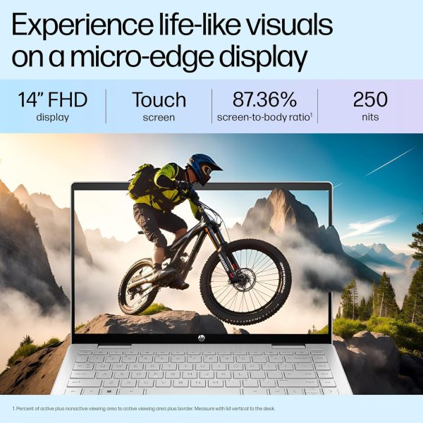 HP Pavilion x360 35.6 cm (14) 2-in-1 Laptop 14-ek1074TU, Silver - Image 4